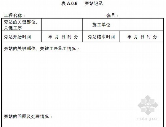 2013版房建工程监理用表填写实例 55张（2013版）-监理旁站记录表 