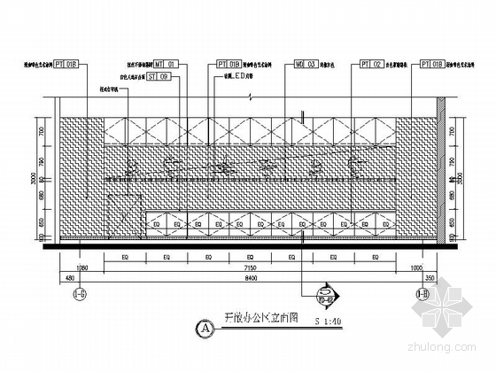 [山东]知名设计院现代风格商场百货空间室内CAD施工图（精品  ！）-知名设计院现代风格商场百货空间室内CAD施工图立面图