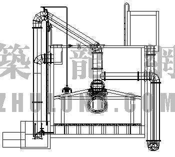 重力式无阀滤池方案资料下载-重力式无阀滤池三维图