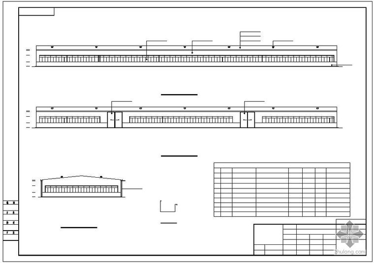 某H型钢钢结构建筑结构图_3