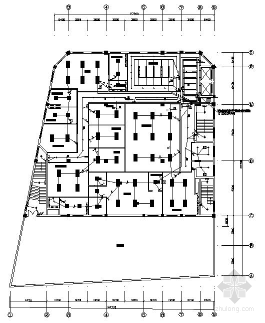 大型服装店强电设计图纸资料下载-某办公大楼室内装饰强电设计图纸