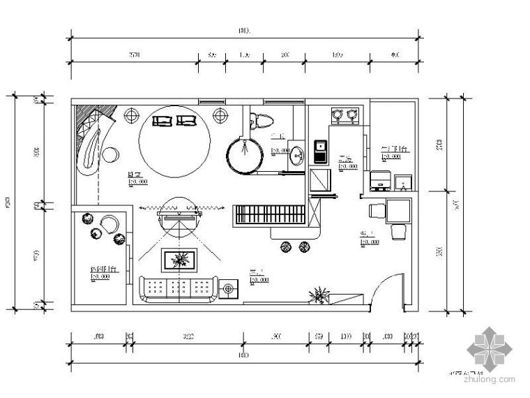 单身公寓设计概念资料下载-某单身公寓室内毕业设计