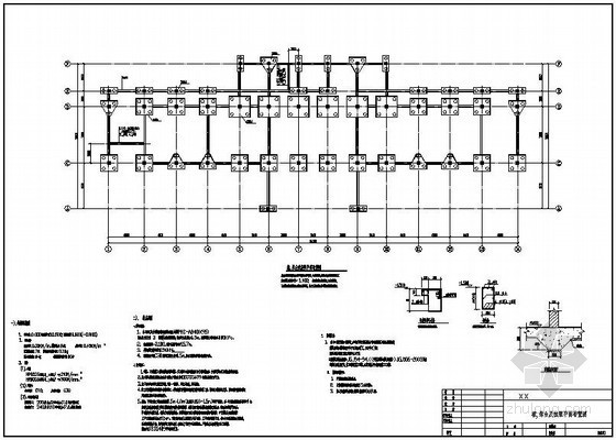 6层办公楼设计案例资料下载-安徽某6层框架办公楼结构设计图