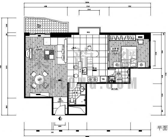 公寓式住宅施工图纸资料下载-公寓式住宅装修图