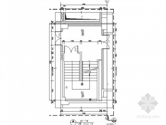 楼梯间水磨石节点资料下载-[东莞]办公大厦LT18楼梯间室内装修图