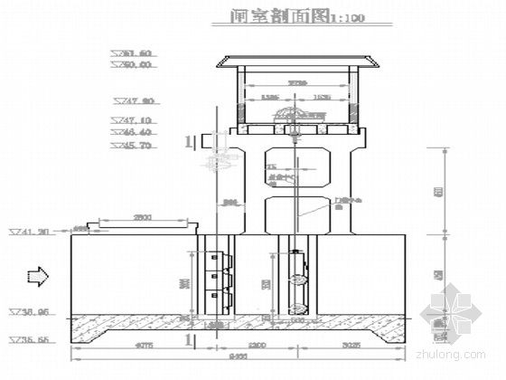 电动卷闸门CAD图资料下载-平面钢闸门施工图