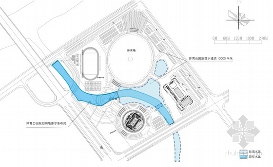 [浙江]现代风格体育中心规划及单体设计方案文本-体育中心分析图
