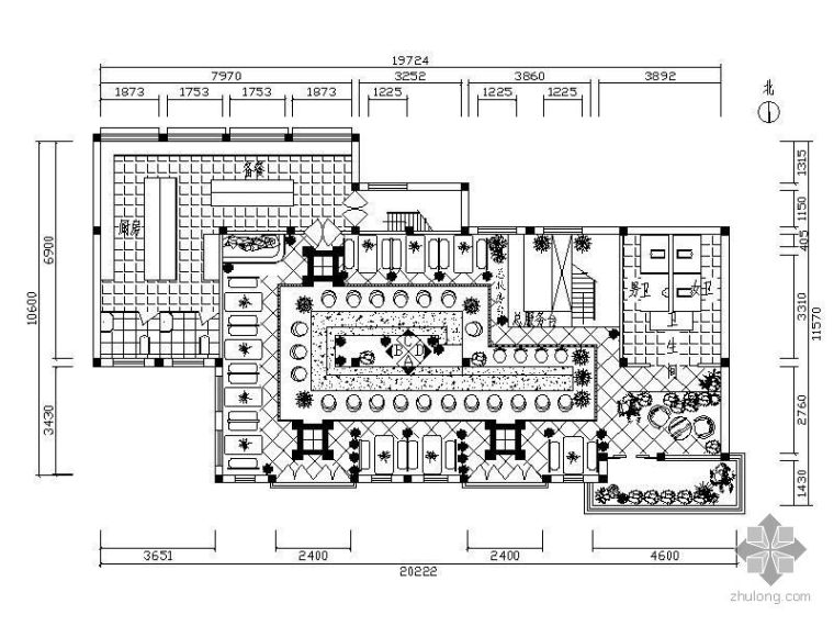 学生作业餐厅资料下载-[学生作业]餐厅改造图