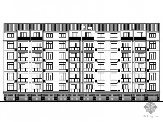 住宅建筑施工图dwg资料下载-某六层住宅建筑施工图