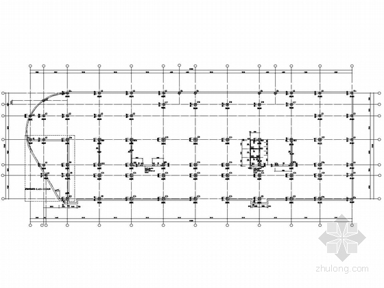 16层框剪结构疾病预防控制中心结构施工图（CFG桩）-剪力墙及框架柱结构平面图