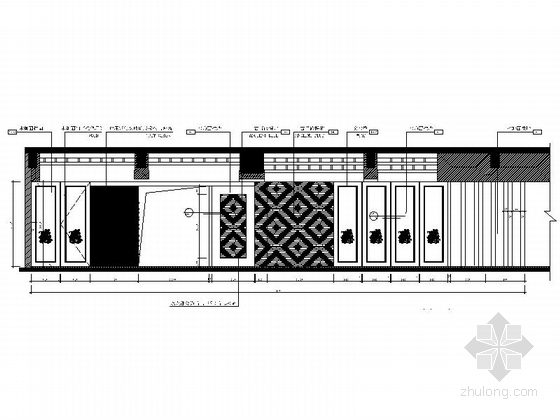 [广东]奢华高级会所室内装修设计施工图（含效果）酒吧立面图