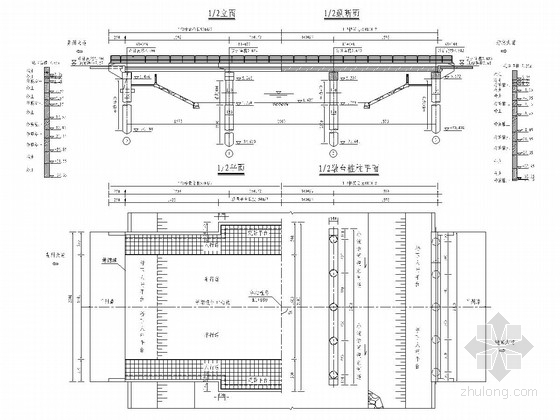 连续板桥图纸资料下载-3x16m现浇变宽度钢筋混凝土连续板桥设计套图（35张）