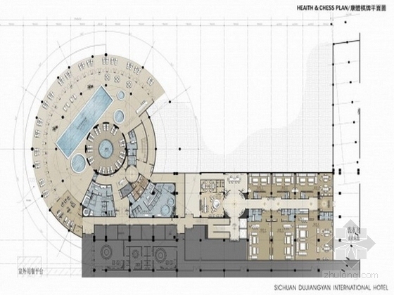 [四川]国际高档豪华设施酒店概念设计图-棋牌平面图