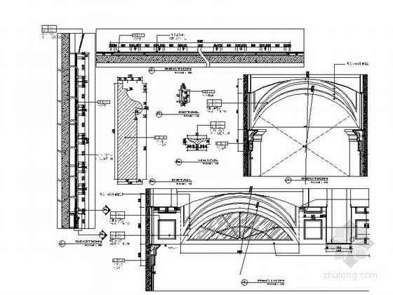 咖啡厅CAD下载资料下载-咖啡厅走廊详图CAD下载