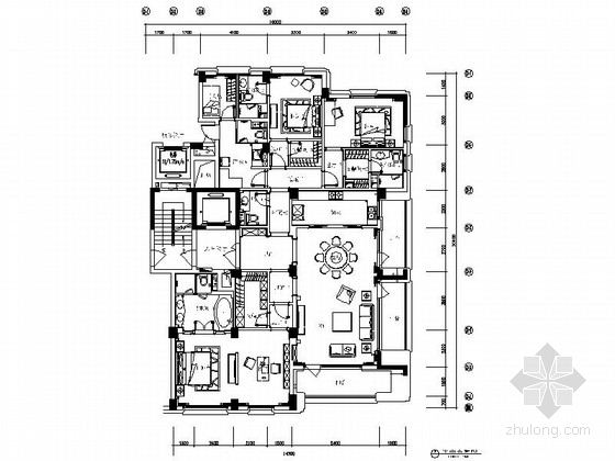 装修效果实景图资料下载-[浙江]现代高雅简欧六室两厅装修图（含效果实景）