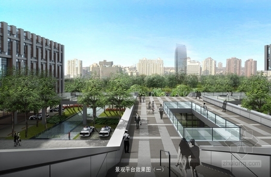 [上海]办公环境景观设计方案-效果图