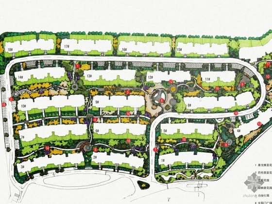 景观规划设计CAD图纸资料下载-湖南小区景观规划设计