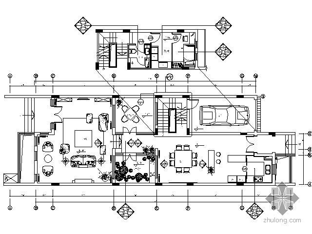 地中海风格卧室吊顶图资料下载-[深圳]名师地中海风格别墅施工图（含实景）