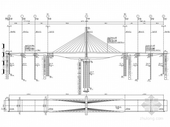 装饰斜拉索资料下载-跨径90m独塔双索面斜拉桥全套施工图（159张 附计算书装饰说明）