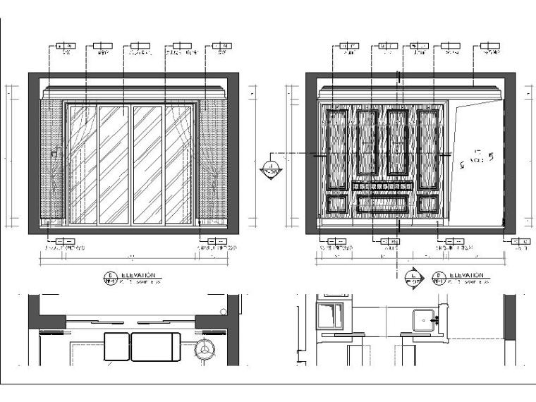 [深圳]小清新风格住宅室内设计施工图（含效果图+物料表）-3