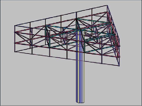 8m人行拱桥施工图资料下载-钢管柱三面广告牌施工图8m×24m