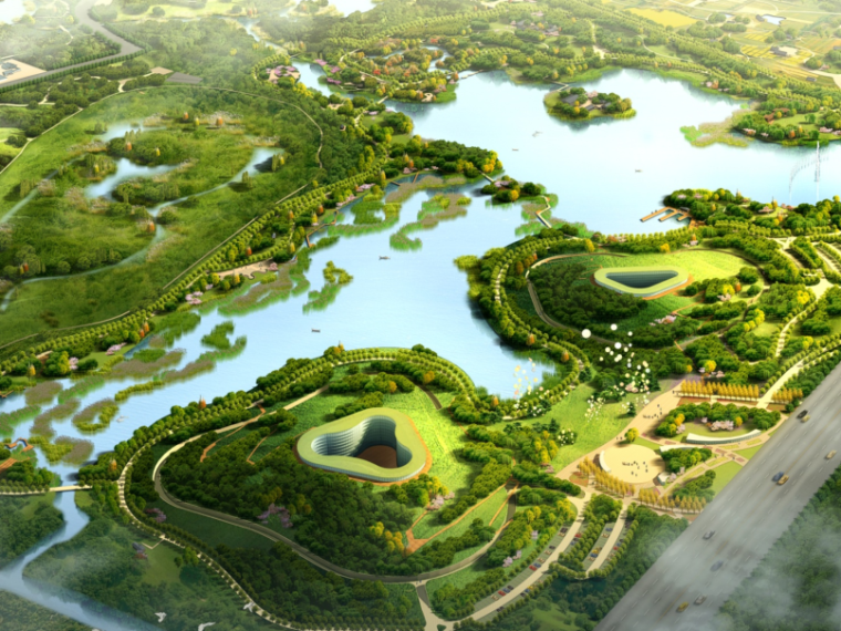 森林郊野公园景观设计资料下载-[北京] 三海子郊野公园（一期）景观设计方案（PDF+97页）