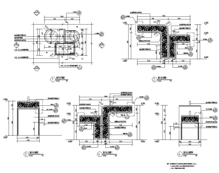 绿色建筑评价标准2017资料下载-洗手池设计标准详图（2017年最新资料|恒大设计院）