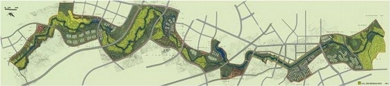 [昆明]河水综合治理工程机沿岸景观建筑形态规划设计方案（北京著名-总平面图 