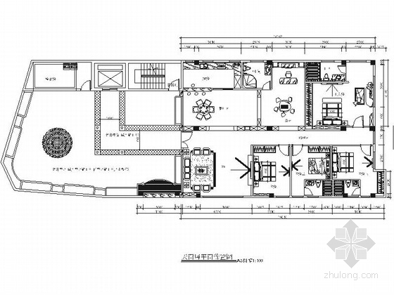 现代中国风家居资料下载-豪华现代风格四居室家居室内装修施工图
