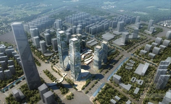 轮扣式模板支撑架体资料下载-[南京]超高层对称式商业综合体建筑设计方案文本
