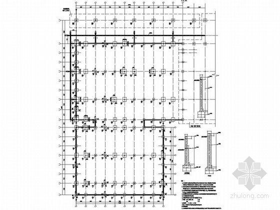 单层钢结构厂房建筑结构图资料下载-[新疆]知名食品有限公司基地单层钢结构厂房结构图