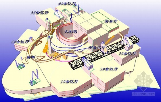 大跨网架屋面结构资料下载-[大连]国际会议中心钢结构总体施工方案（大跨悬挑复杂钢结构体系）