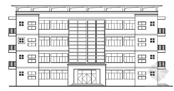 湖南乡村办公楼方案图资料下载-某四层办公楼建筑方案图