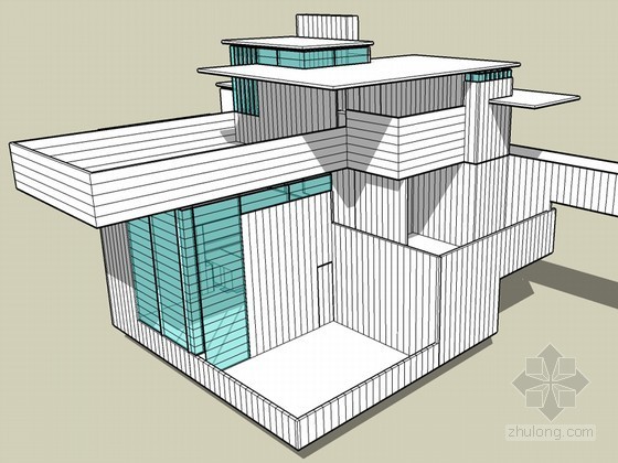 赖特别墅SketchUp模型下载-赖特别墅 