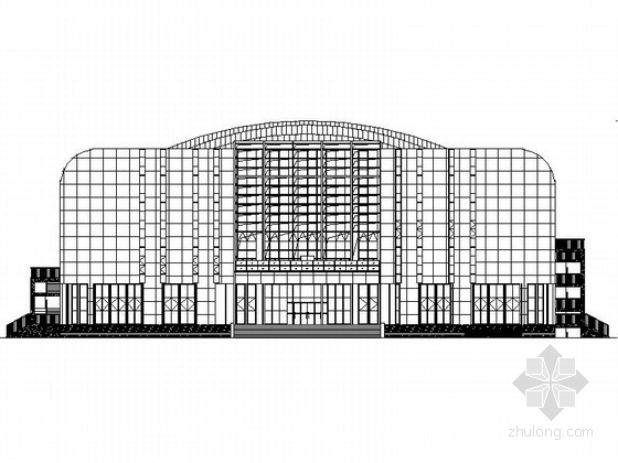 文体馆方案资料下载-[四川]4层现代风格文体馆建筑施工图（面积约4300㎡）