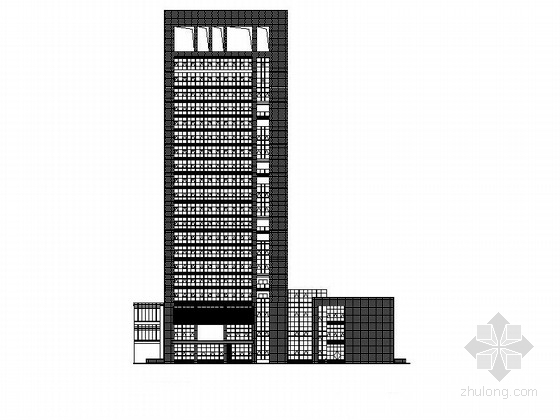 行政办公综合楼建筑设计资料下载-[安徽]20层现代风格行政办公大厦建筑设计施工图（知名设计院）