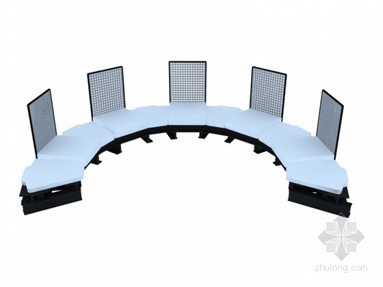 3D组合沙发模型资料下载-环形中式组合沙发3D模型下载