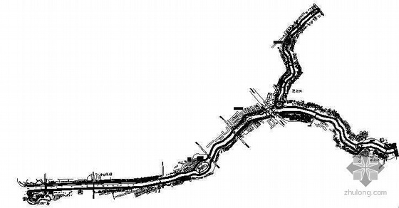 河道景观总平面图dwg资料下载-某河道景观建设工程给水图纸