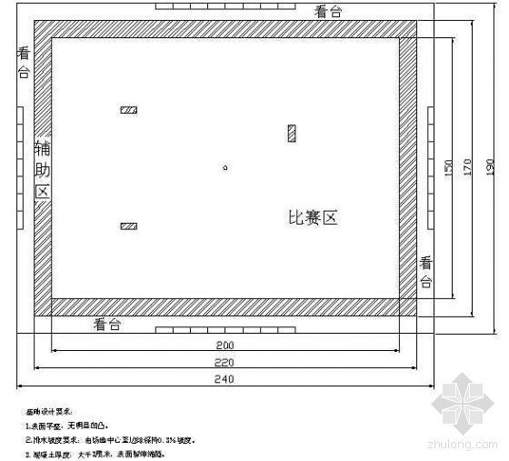 上海餐厅平面设计图资料下载-门球场平面设计图