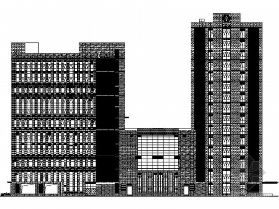 高层建筑幕墙cad资料下载-[上海]高层现代风格办公楼建筑幕墙工程施工图