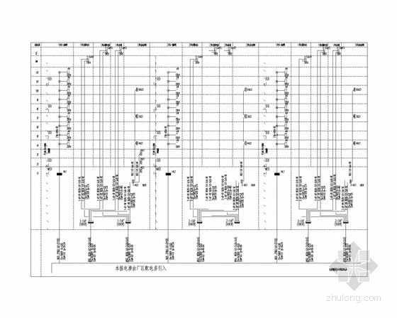 [湖北]商业住宅综合楼电气施工图（甲级院）-配电干线系统图 