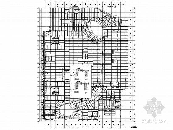 [广东]知名地产大商业购物中心外装饰幕墙工程施工图（含计算书）-大商业二层埋件图 