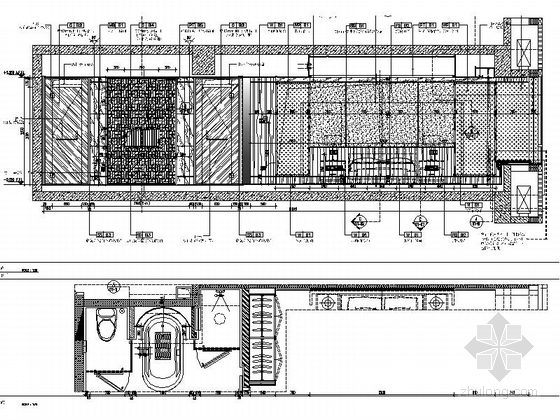 [北京]知名地产B6户欧式一居室样板间装修施工图立面图