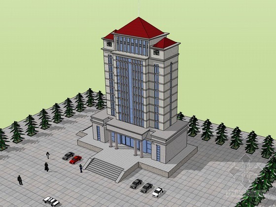 行政建筑SketchUp模型下载-行政建筑 