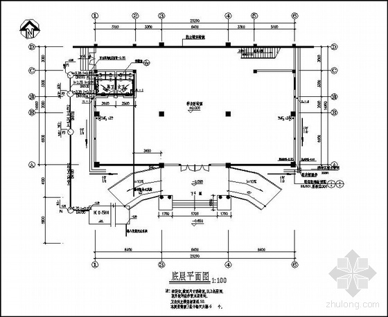 教学楼给排水图纸含工程量资料下载-某五层小学教学楼给排水图纸