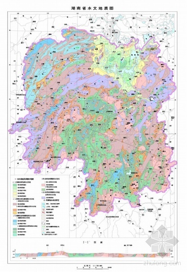 坑道水文地质展示图资料下载-湖南省水文地质图