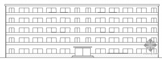 五层框架办公楼建筑设计资料下载-某五层办公楼建筑扩初图