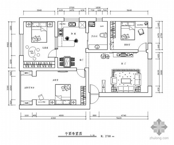 建筑安装第四套图集资料下载-四套居室设计方案图
