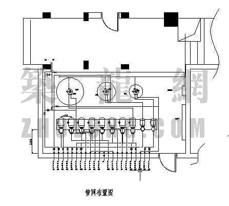 管路设计图资料下载-某浴场机房管路图