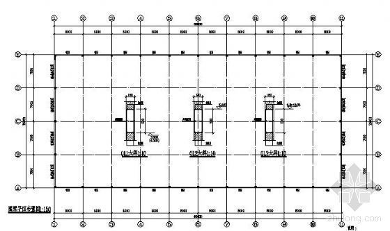 单层彩钢房结构图纸资料下载-某27m单层拱形屋架结构图纸